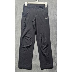 Jack Wolfskin Boys Black Flexshield Softshell Hiking Pants 1606613 Size EU 152